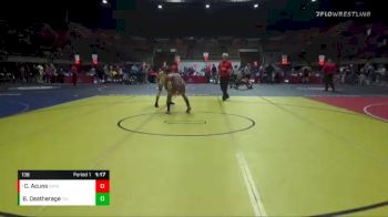 138 lbs Quarterfinal - Christopher Acuna, Swamp Monsters Wrestling Club vs Brody Deatherage, California