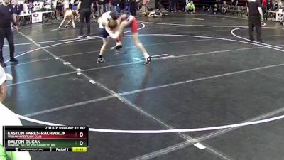 102 lbs Cons. Round 2 - Dalton Dugan, Central Valley Youth Wrestling vs Easton Parks-rachwalik, Trojan Wrestling Club