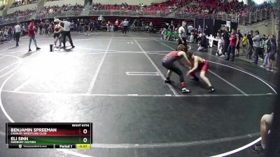 100 lbs Cons. Round 2 - Benjamin Spreeman, Cavalry Wrestling Club vs Eli Sinn, Fairbury Matmen