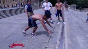 Chase Pami Hand Walks Down The Rocky Steps Take 2