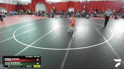 110-120 lbs Round 1 - Ember Zupanc, Wisconsin vs Katie Davidson, Waunakee Wrestling Club