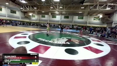 130 lbs Semifinal - Alijah Piatz, Gorilla Wrestling Club, Inc vs Cole Sauvageau, Tech Team