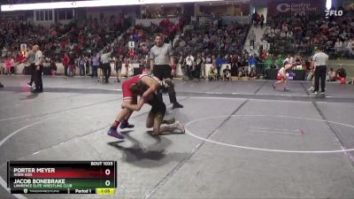 92 lbs Quarterfinal - Porter Meyer, Hoxie Kids vs Jacob Bonebrake, Lawrence Elite Wrestling Club