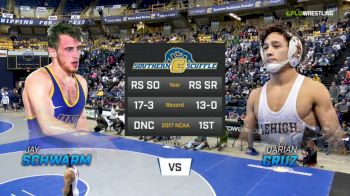 125 f, Darian Cruz, Lehigh vs Jay Schwarm, UNI