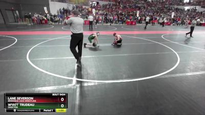 80 lbs Cons. Round 3 - Wyatt Trudeau, Shiocton vs Lane Severson, Brodhead Juda Wrestling