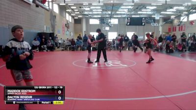 78 lbs Semifinal - Dalton Regehr, Bonners Ferry Wrestling Club vs Maddox Edstrom, Upper Valley Aces