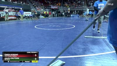 2A-106 lbs Cons. Round 2 - Owen Korsmo, Crestwood, Cresco vs Gavin Knutson, Decorah