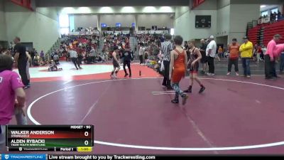 90 lbs Quarterfinal - Walker Anderson, Stronghold vs Alden Rybacki, Tiger Youth Wrestling