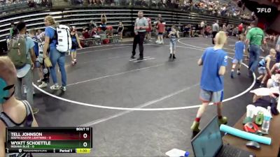 50 lbs Round 4 (6 Team) - Wyatt Schoettle, Indiana Blue vs Tell Johnson, South Dakota Lightning