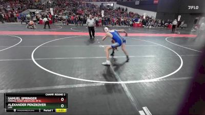 130 lbs Champ. Round 2 - Alexander Penzkover, LAW vs Samuel Springer, Mineral Point Wrestling, RT El