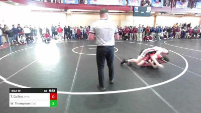 145 lbs Round Of 64 - Thomas Collins, Tyngsborough/Dracut vs Wesley Thompson, Concord