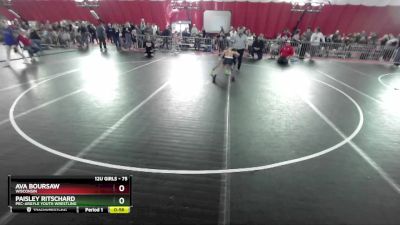 75 lbs Round 4 - Paisley Ritschard, Pec-Argyle Youth Wrestling vs Ava Boursaw, Wisconsin