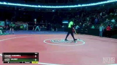 100 lbs Quarterfinal - Katey Valdez, Doherty vs Chasey Karabell, Eaglecrest