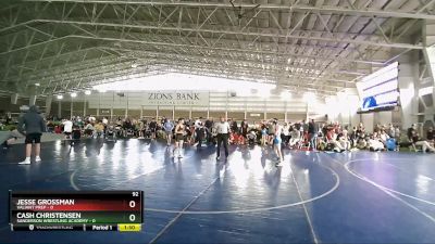 92 lbs Round 3 (4 Team) - Jesse Grossman, Valiant Prep vs Cash Christensen, Sanderson Wrestling Academy