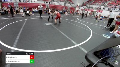 100 lbs Rr Rnd 1 - Colten Partee, Elgin Wrestling vs Jaxon Doonkeen, Little Axe Takedown Club