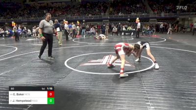 80 lbs Round Of 64 - Easton Baker, Peters Township vs Jamison Hempstead, Pocono Mtn East