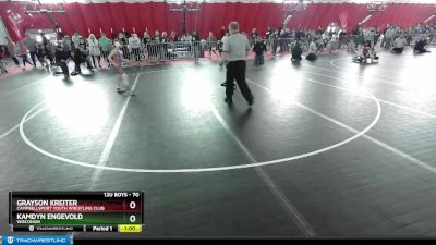 70 lbs Cons. Round 3 - Kamdyn Engevold, Wisconsin vs Grayson Kreiter, Campbellsport Youth Wrestling Club