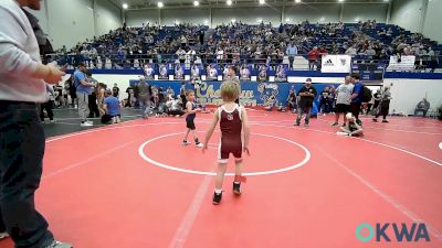 43 lbs Consi Of 16 #2 - Kutter Gay, Blackwell Wrestling Club vs Ryder Holloway, Woodland Wrestling Club