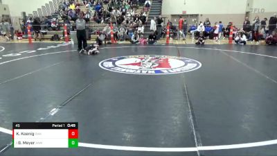 45 lbs Quarterfinal - Buckley Meyer, ANML vs Koy Koenig, Summit Wrestling Academy