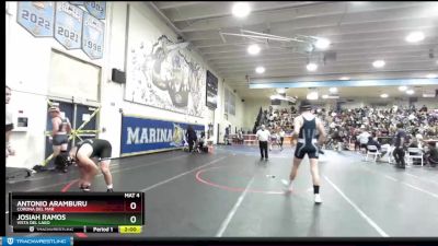 160 lbs Champ. Round 1 - Antonio Aramburu, Corona Del Mar vs Josiah Ramos, Vista Del Lago