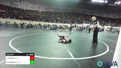 49 lbs Quarterfinal - Jaxon Gibbons, Skiatook Youth Wrestling 2022-23 vs Brier Goldsberry, Weatherford Youth Wrestling