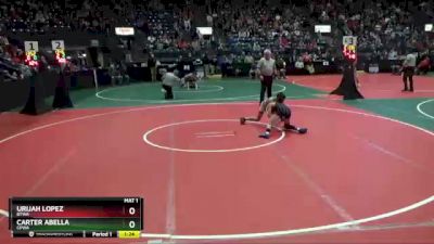 102 lbs Quarterfinal - Carter Abella, CPWA vs Urijah Lopez, BTWA