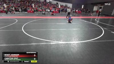 90 lbs Quarterfinal - Wyatt Johnson, Slinger Red Rhinos WC vs Christian Solt, Askren Wrestling Academy