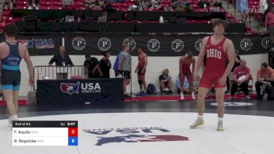 86 kg Rnd Of 64 - Frank Aquila, Seasons Freestyle Club vs Ryder Rogotzke, Ohio Regional Training Center