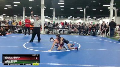 56 lbs Round 7 (10 Team) - Lucas Ducos, FL Scorpions vs Noah Almedina, Mat Assassins Blue