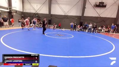 190 lbs Semifinal - Kannon Freschette, WA vs Carson Langford, OR