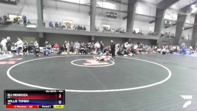 100 lbs 5th Place Match - Eli Mendoza, CA vs Willis Tomeo, WA