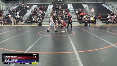 12U-3 lbs Round 2 - Kavan Beyer, Team Valley Wrestling Club vs Rylen Hanson, Caveman Wrestling