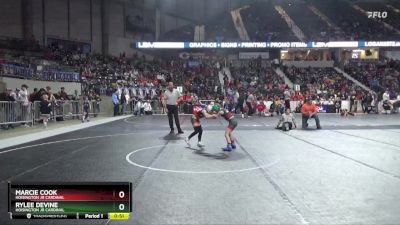 60 lbs Semifinal - Rylee Devine, Hoisington Jr Cardinal vs Marcie Cook, Hoisington Jr Cardinal