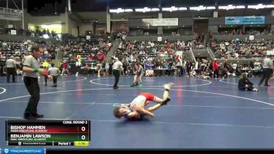 95 lbs Cons. Round 2 - Benjamin Lawson, MWC Wrestling Academy vs Bishop Hammen, Moen Wrestling Academy