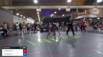 72 kg Cons Semis - Arvin Khosravy, California vs Tyler Antoniak, MWC Wrestling Academy