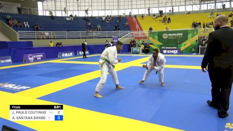 JOÃO PAULO COUTINHO PINHEIRO vs ALESSANDRO SANTANA BARBOSA 2024 Brasileiro Jiu-Jitsu IBJJF