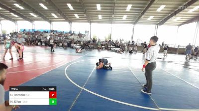 73 lbs 3rd Place - Uriah Barabin, Elk Grove Wrestling Academy vs Noah Silva, Team Xtreme