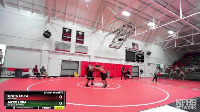 285 lbs Champ. Round 2 - Jacob Lora, Mt. San Antonio vs Tevita Taufa, Palomar