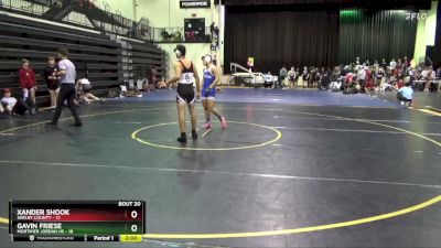 165 lbs Round 5 (10 Team) - Gavin Friese, Mortimer Jordan HS vs Xander Shook, Shelby County