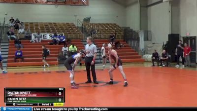 125 lbs Champ. Round 1 - Dalton Kivett, Labette Community College vs Caden Betz, Carl Albert State