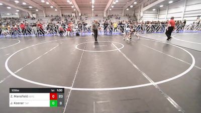 105 lbs Rr Rnd 3 - Zayden Mansfield, Team Gotcha Blue vs JuanCarlos Keener, Terps Xpress