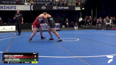 191 lbs Cons. Semi - Brittyn Corbishley, North Central (IL) vs Jayleen Sekona, Colorado Mesa University