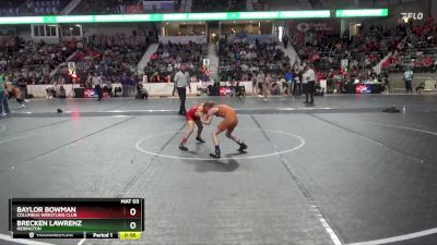 61 lbs Cons. Semi - Brecken Lawrenz, Herington vs Baylor Bowman, Columbus Wrestling Club