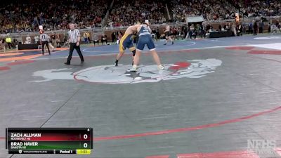 D1-285 lbs Champ. Round 1 - Brad Haver, Dakota HS vs Zach Allman, Roosevelt HS