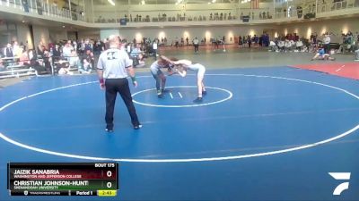 149 lbs Cons. Round 1 - Christian Johnson-Hunte, Shenandoah University vs Jaizik Sanabria, Washington And Jefferson College