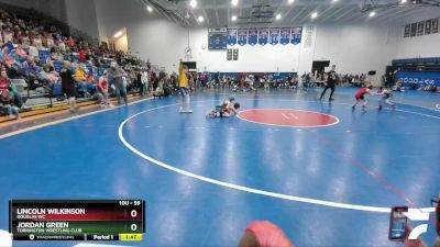 59 lbs Quarterfinal - Lincoln Wilkinson, Douglas WC vs Jordan Green, Torrington Wrestling Club