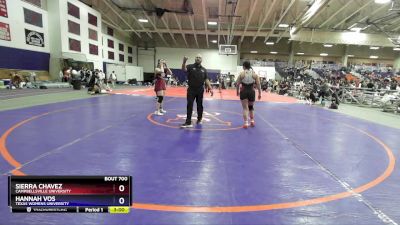 155 lbs Cons. Round 4 - Sierra Chavez, Campbellsville University vs Hannah Vos, Texas Womens University