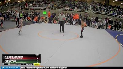 63 lbs Champ. Round 3 - Redek Voss, Roseburg Mat Club/Umpqua Valle vs Phinex Rodriguez, The Dalles Wrestling Club