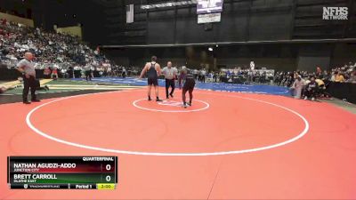 6A - 285 lbs Quarterfinal - Brett Carroll, Olathe East vs Nathan Agudzi-Addo, Junction City