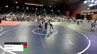 72 lbs Quarterfinal - Bella Thomas, Green River Grapplers vs Leah Huntoon, Black Fox Wr Ac